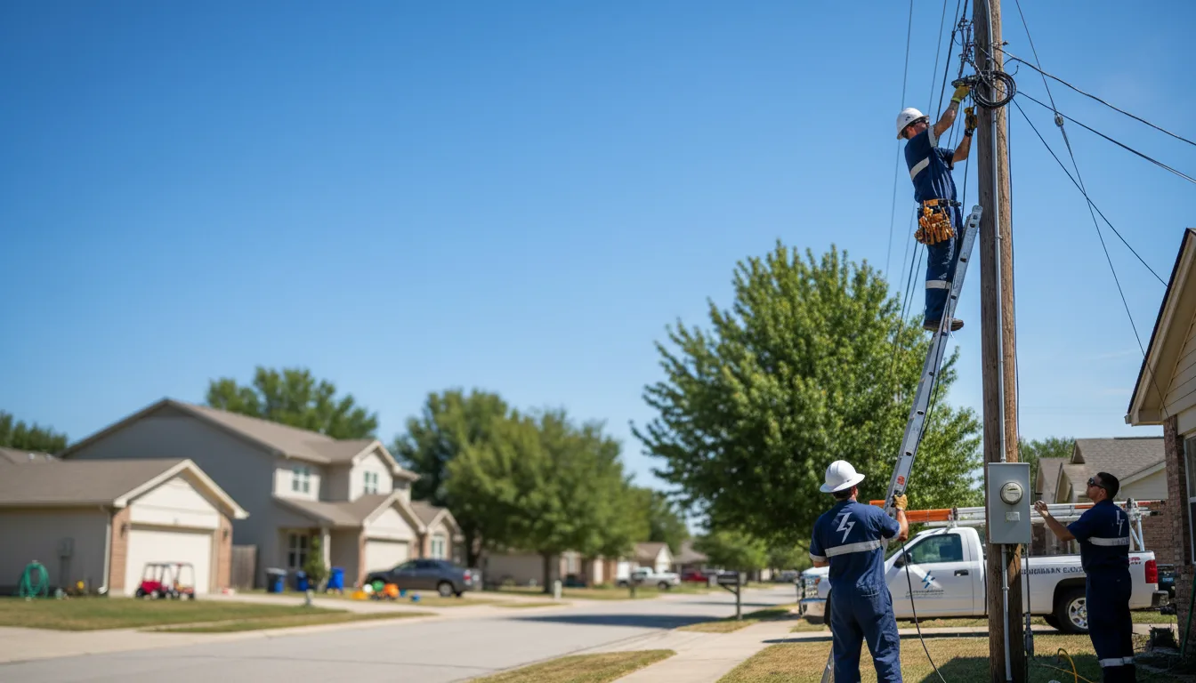 Residential electrician providing installation services in Rochelle, TX